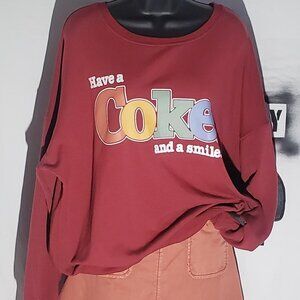 Coca Cola Crewneck Sweatshirt Sz XL